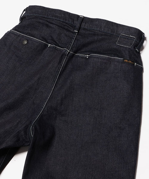 MR.OLIVE/SUPER STRETCH DENIM / ONE WASH WIDE STRAIGHT PANTS ミスターオリーブ/スーパーストレッチデニム/ワンウォッシュワイドストレートパンツ